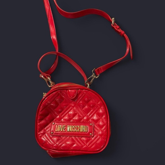 Love Moschino Red Quilted Heart Crossbody - Picture 2 of 2